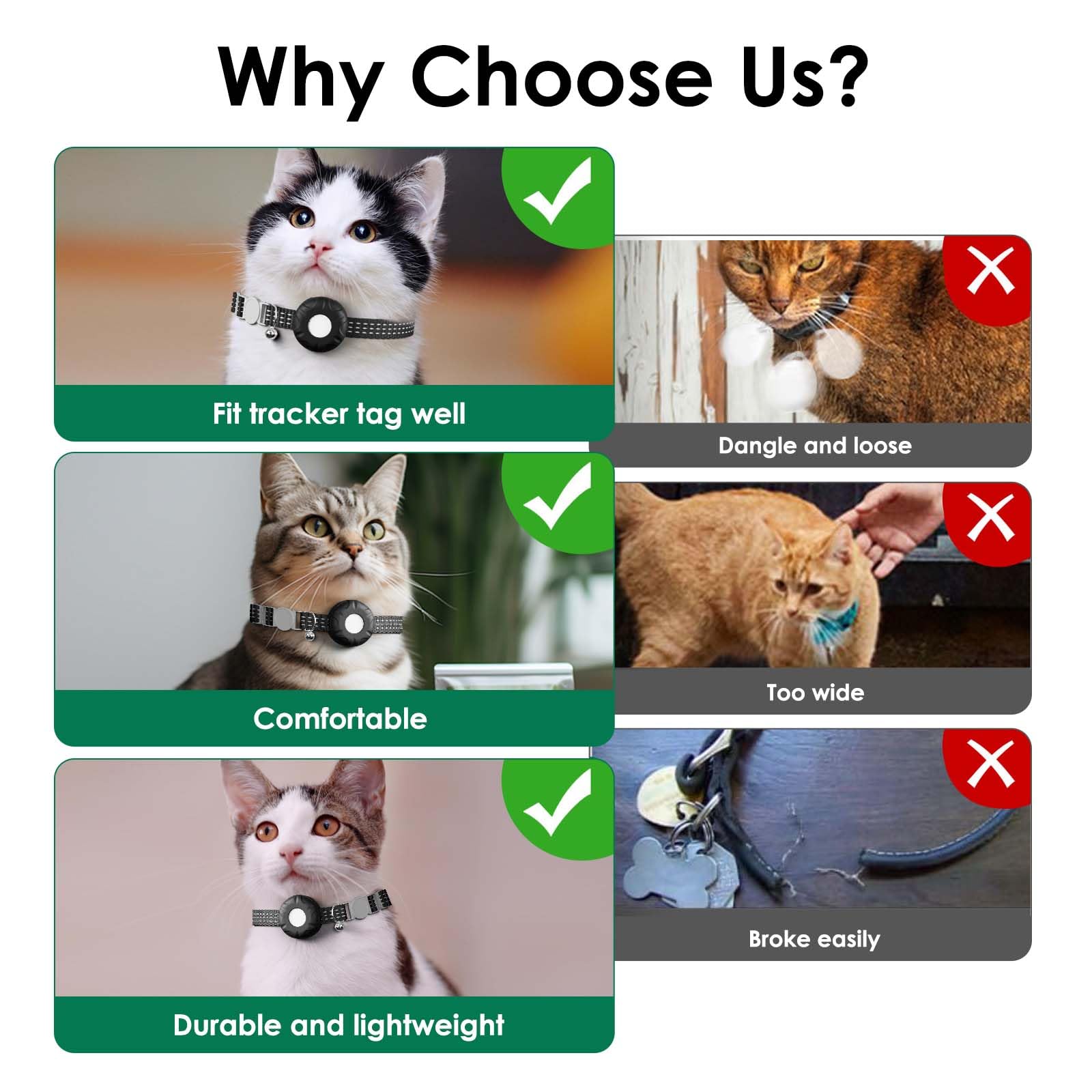 ZFSJTAG black collar with tracker for versatile style and safety