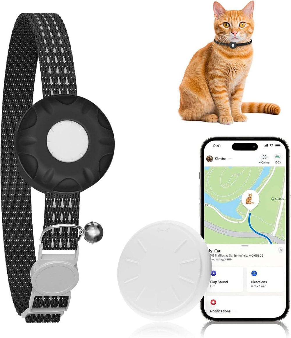 ZFSJTAG FindMy real-time tracker on a collar enables quick pet location