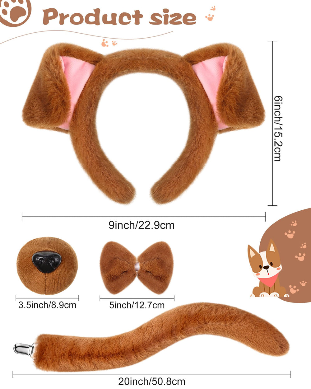 Zhanmai bow tie adds authentic dog cosplay detail for kids' costumes.