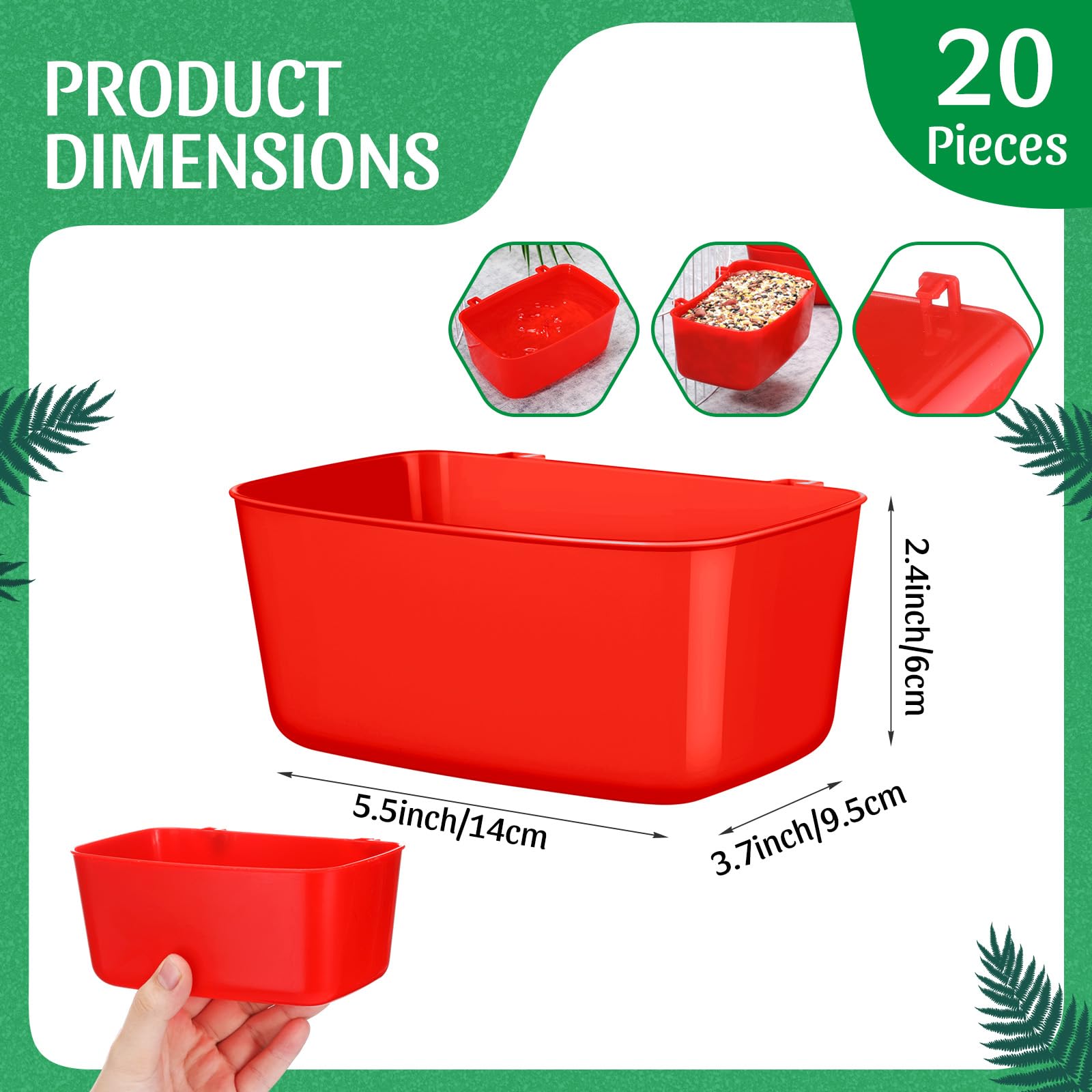 Zhehao 18oz poultry feeder waterer red cups for fewer refills.