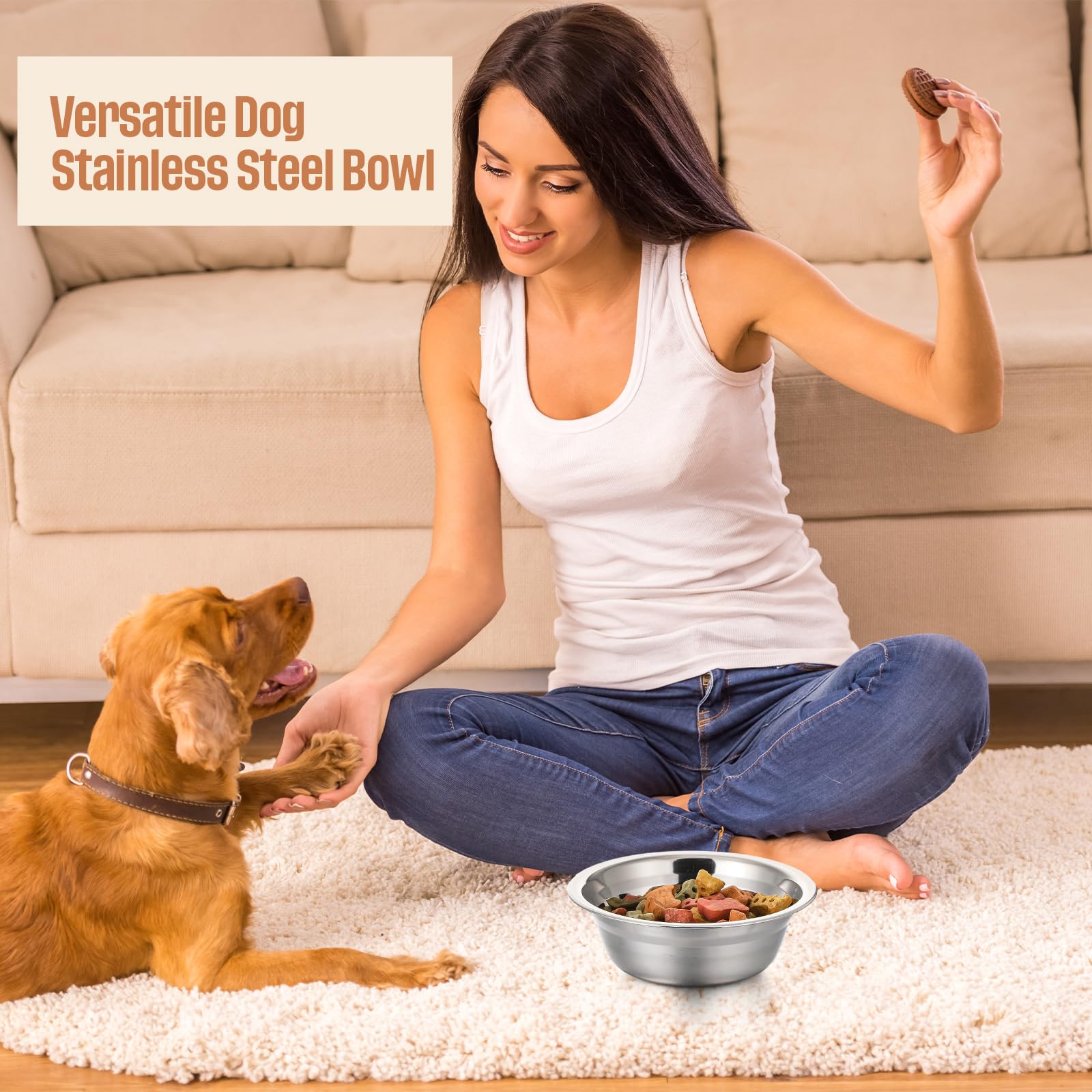Zhehao 10oz bowls suit dogs, cats, and other small pets.