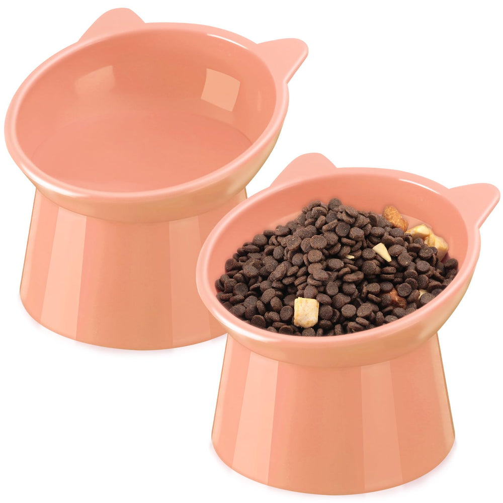 Zhehao raised cat bowls tilted 15 degrees for comfortable eating posture.