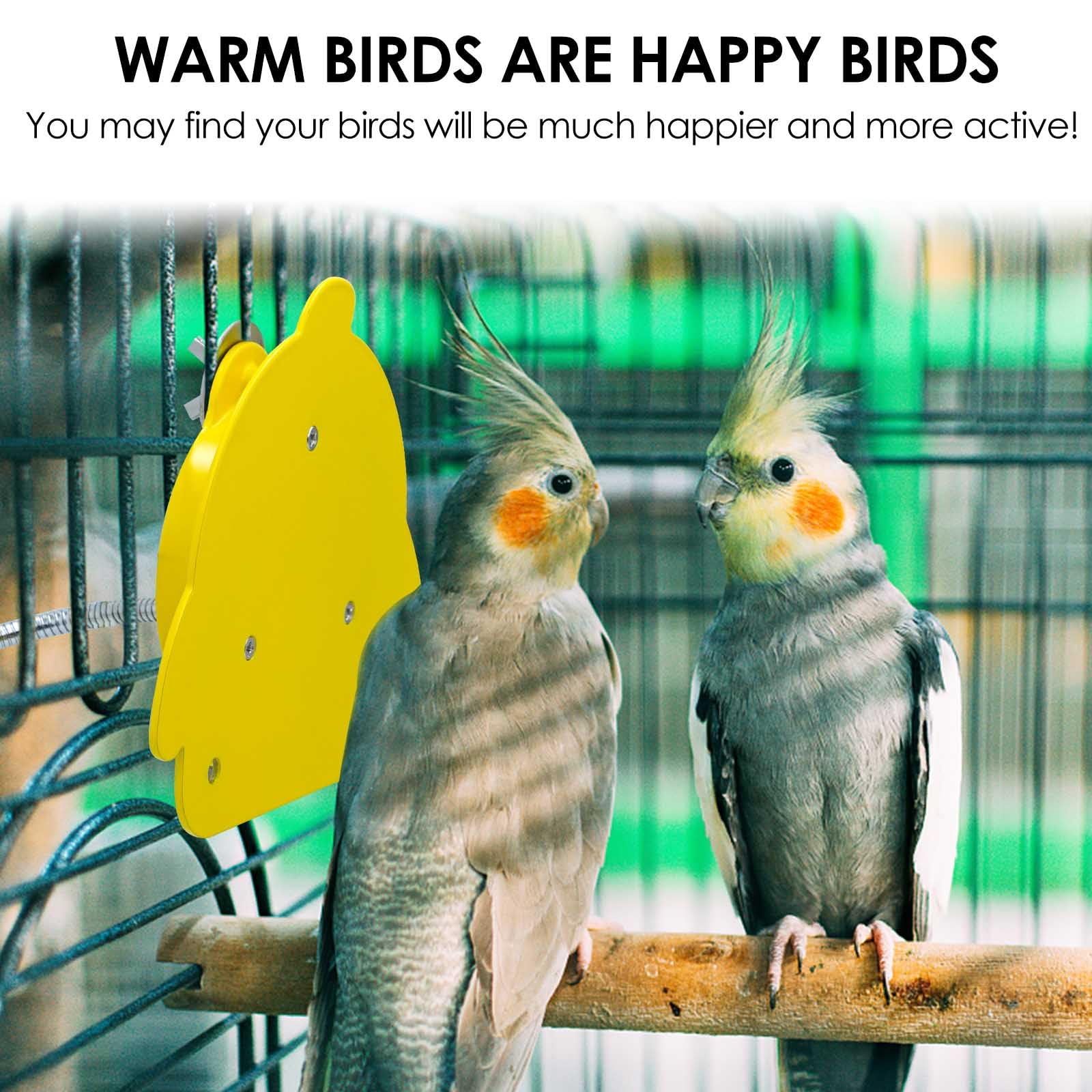 ZHEQOGZH 12v low-voltage heater keeps birds safe during chilly nights.