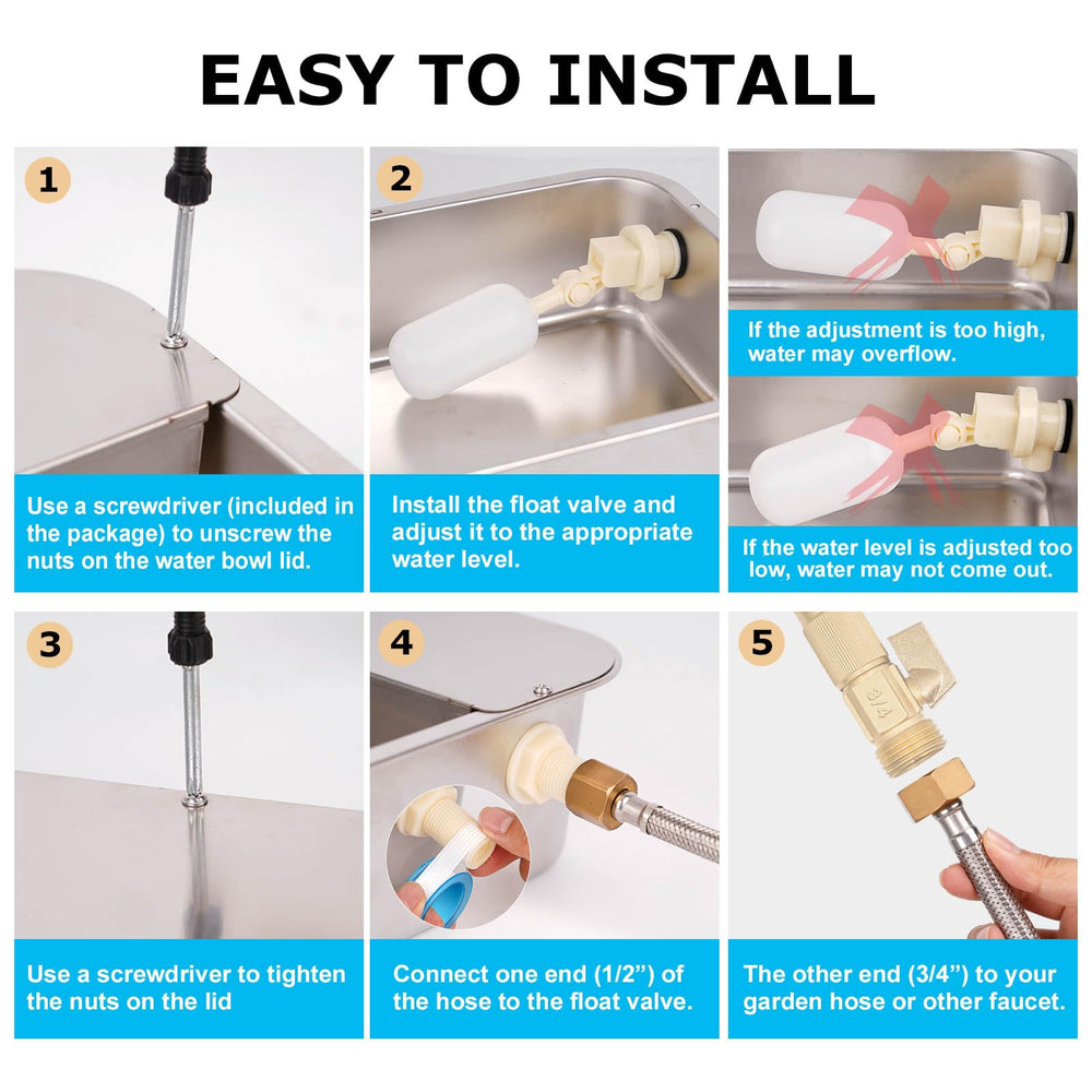 ZHEQOGZH braided hose 3.2ft connects securely to the valve.