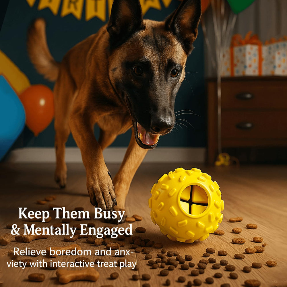 ZHIERDE dog puzzle ball in action boosts mental stimulation.