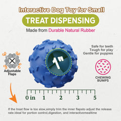 zhierde treat-dispensing-ball close-up shows slow feeding and rewarding fun