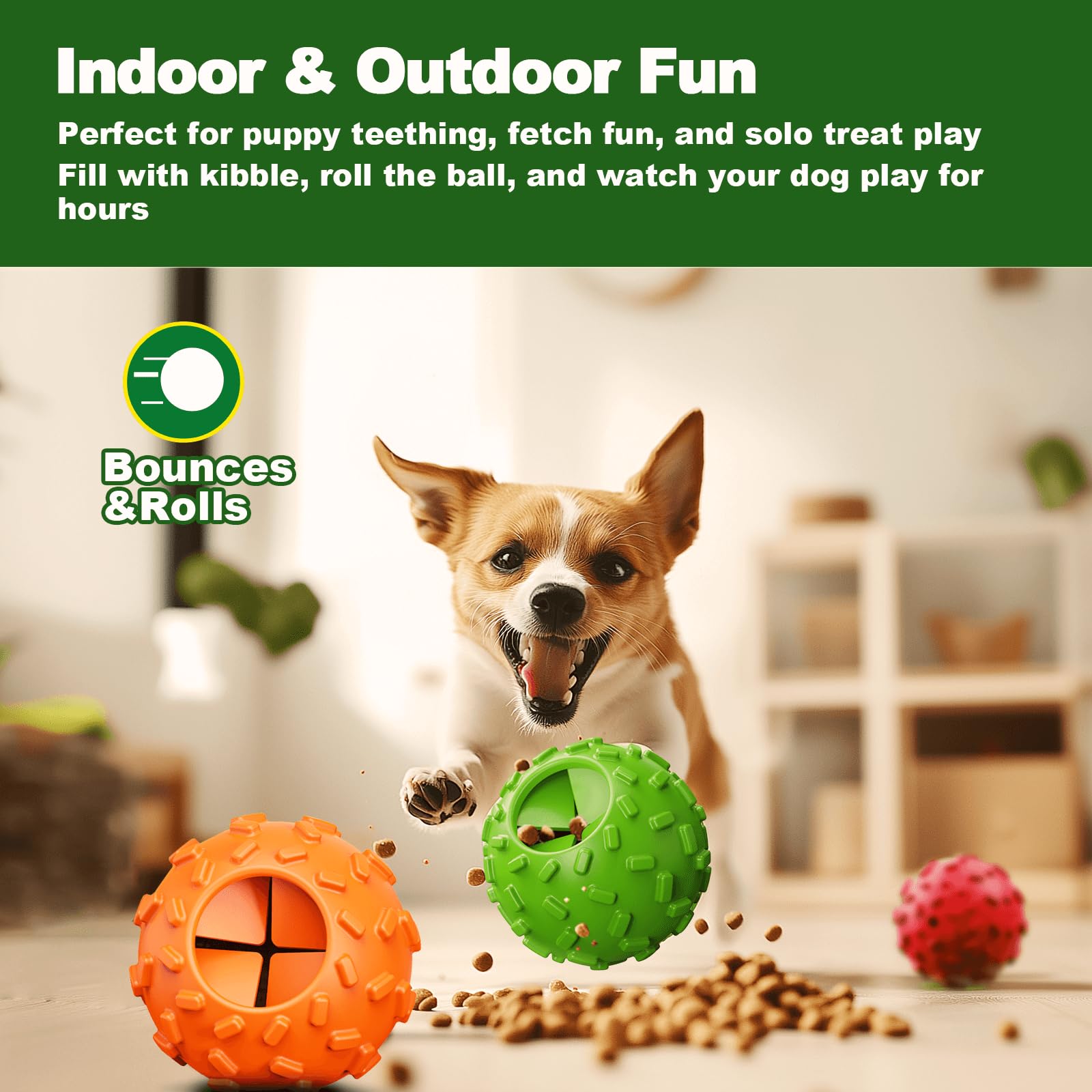 ZHIERDE unpredictable bounce keeps dogs curious during fetch and play.