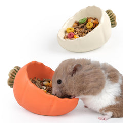 Zhilishu carrot-hamster-bowl 2-pack ceramic for easy feeding.