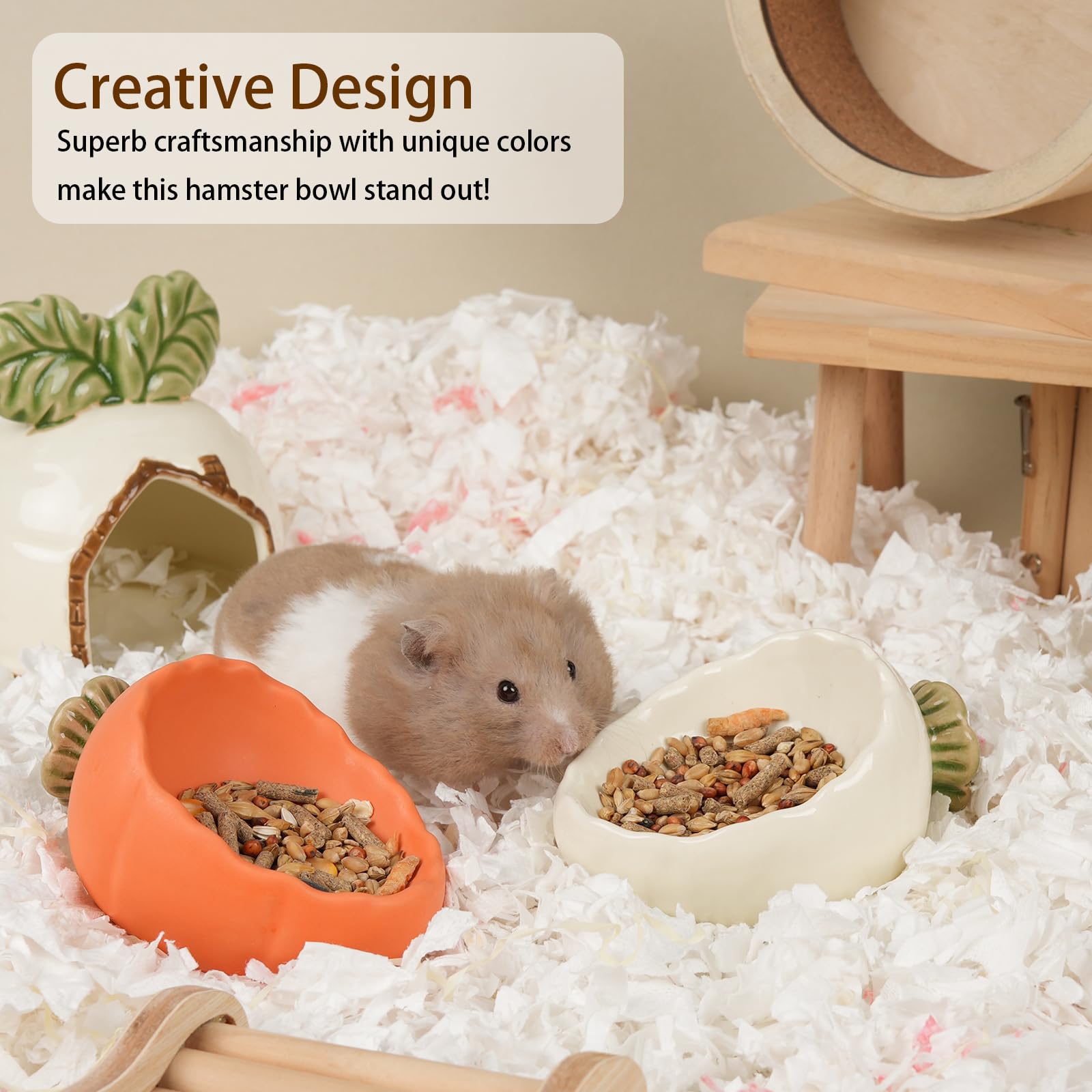 Zhilishu carrot-shape close-up highlights decorative pet dish.