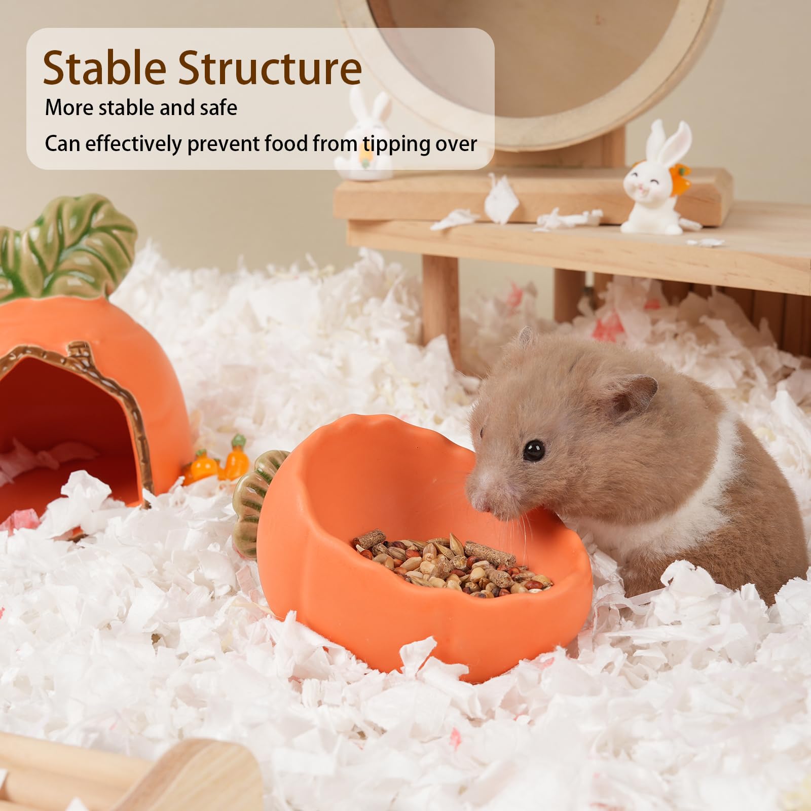 Zhilishu dishwasher-safe small-pet bowls simplify cleanup.