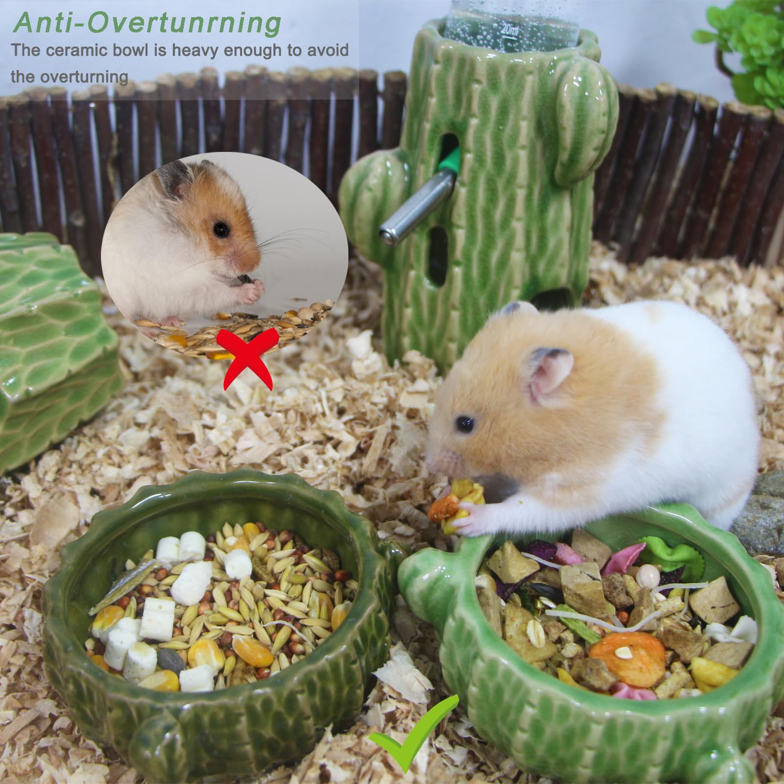Zhilishu hamster-water-bowl keeps water accessible and reduces spills