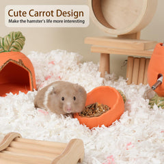 Zhilishu wide-base hamster bowl prevents tipping during use.