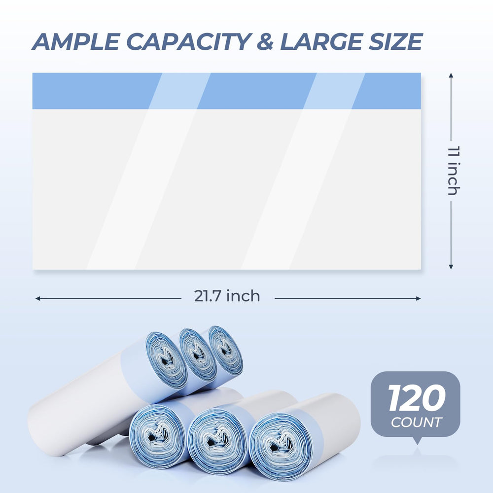 ZHMZ litter box liners drawstring pack displays bulk rolls for long-term use.