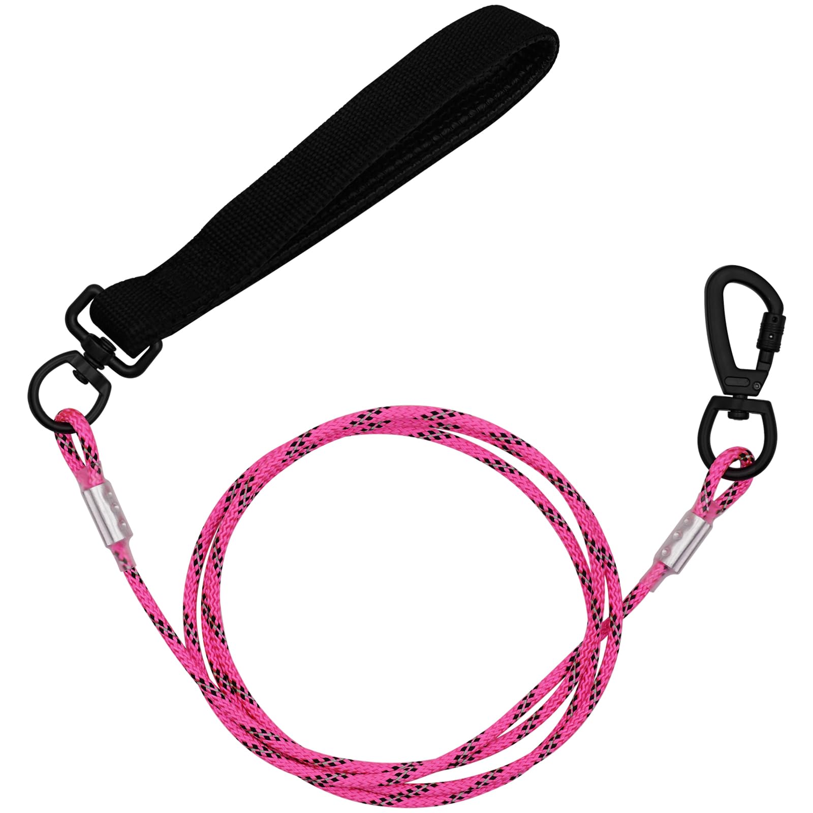 ZHOMA chew-proof dog leash with 360 rotate clasp for safe, tangle-free walks.