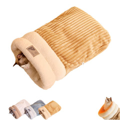 ZHUANXUA cat sleeping bag bed closeup shows plush softness for warm naps