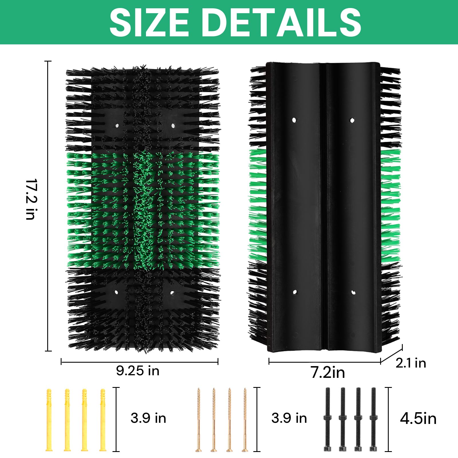 Zhuo·LeLe XL brush backplate attaches securely to posts for stable use.