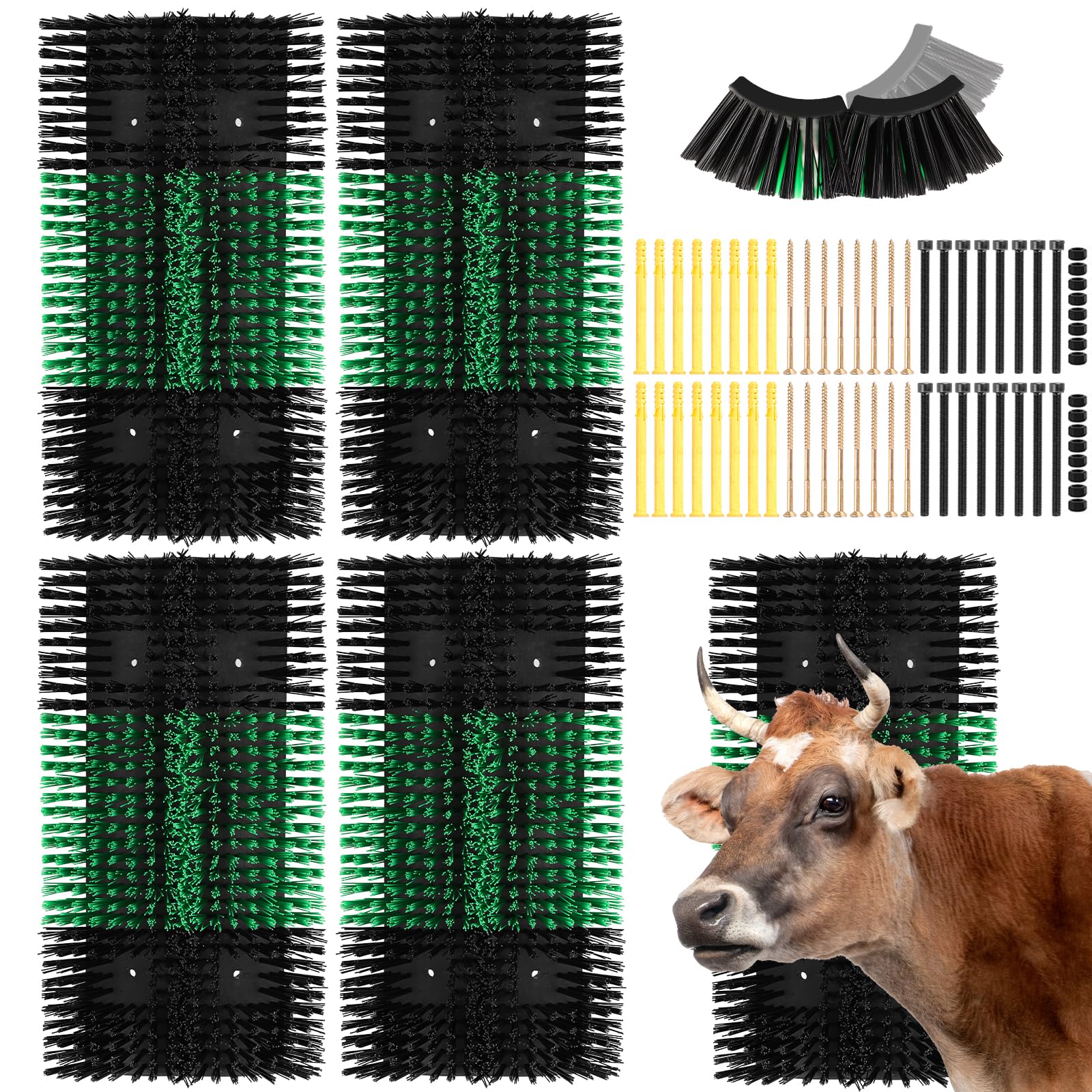 Zhuo·LeLe XL livestock brush extended area supports efficient grooming and itch relief.