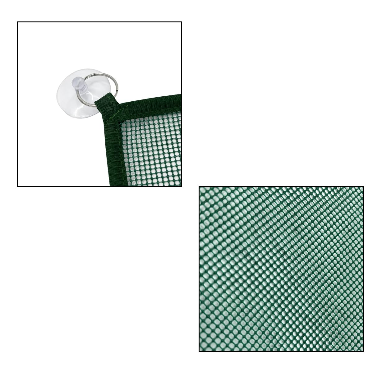 Zhuohai trio suction cups securing the hammock to a wall or tank.