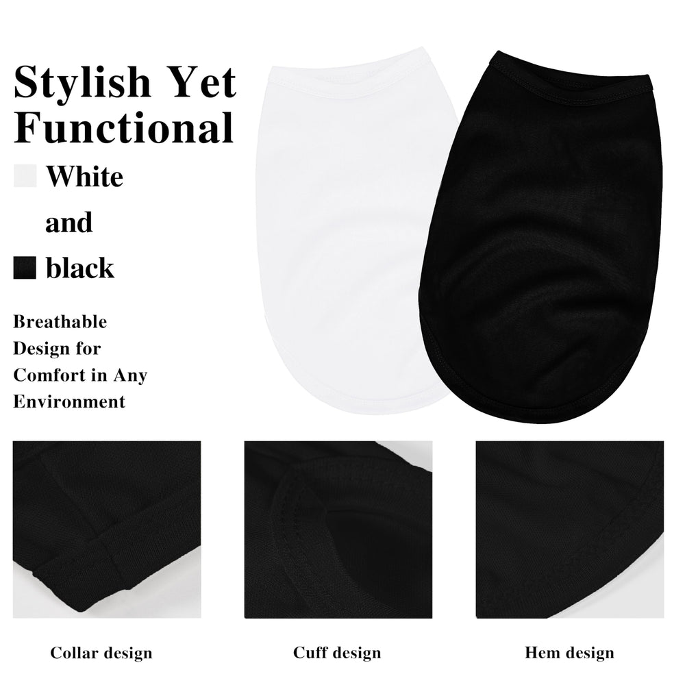 ZIAGAOP two-pack dog shirts back view shows color pairing for versatile styling.