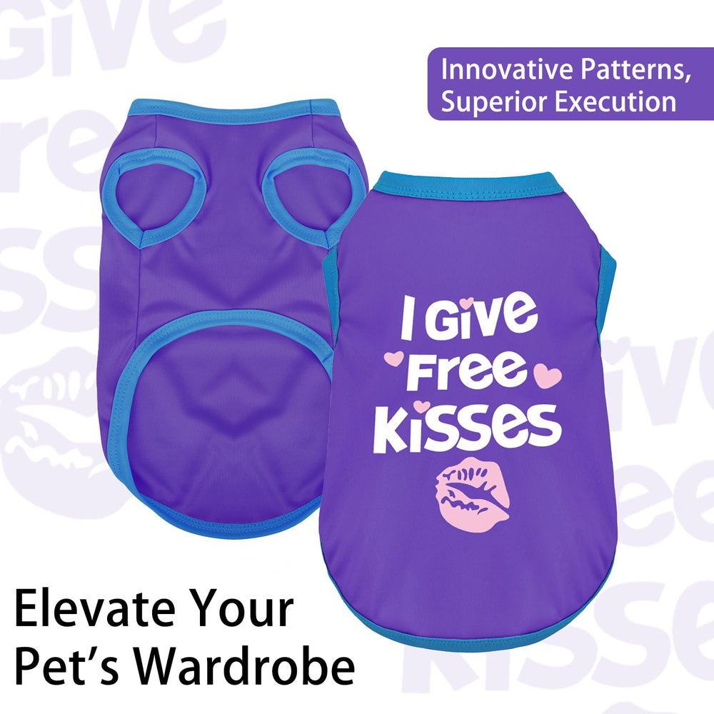ZIAGAOP heat-transfer design dog tank top, close-up, playful print for outings