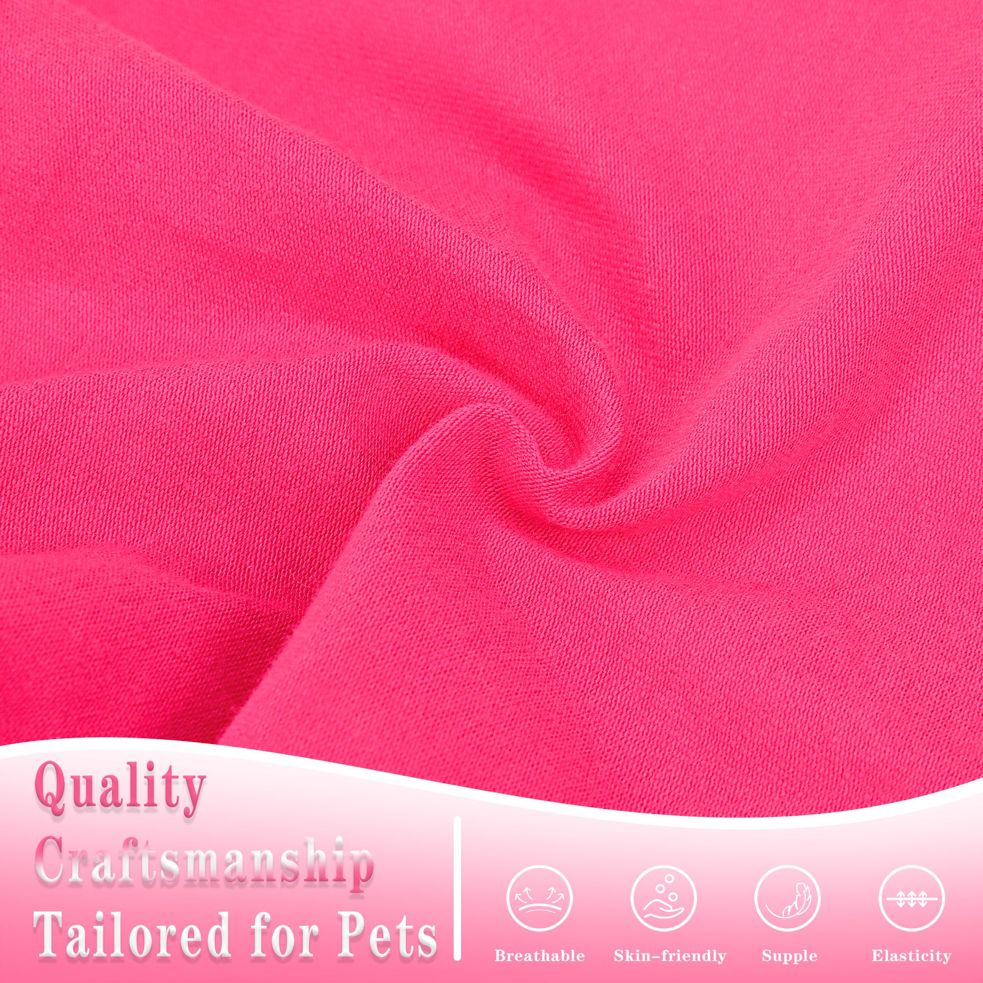 ZIAGAOP pink cotton sleeveless vest worn by dog during walk for all-season comfort