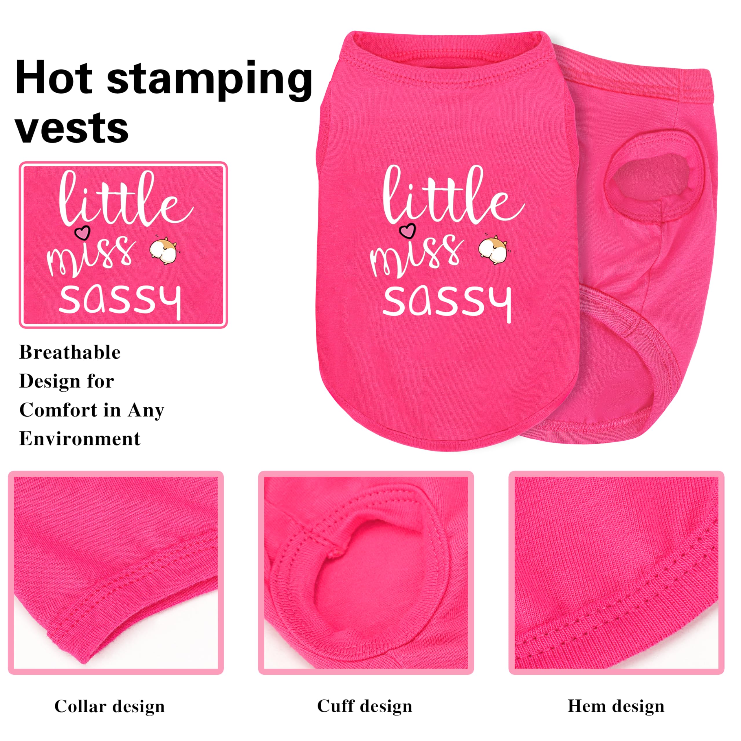 ZIAGAOP pink cotton dog shirt with corgi butt print ideal for everyday wear