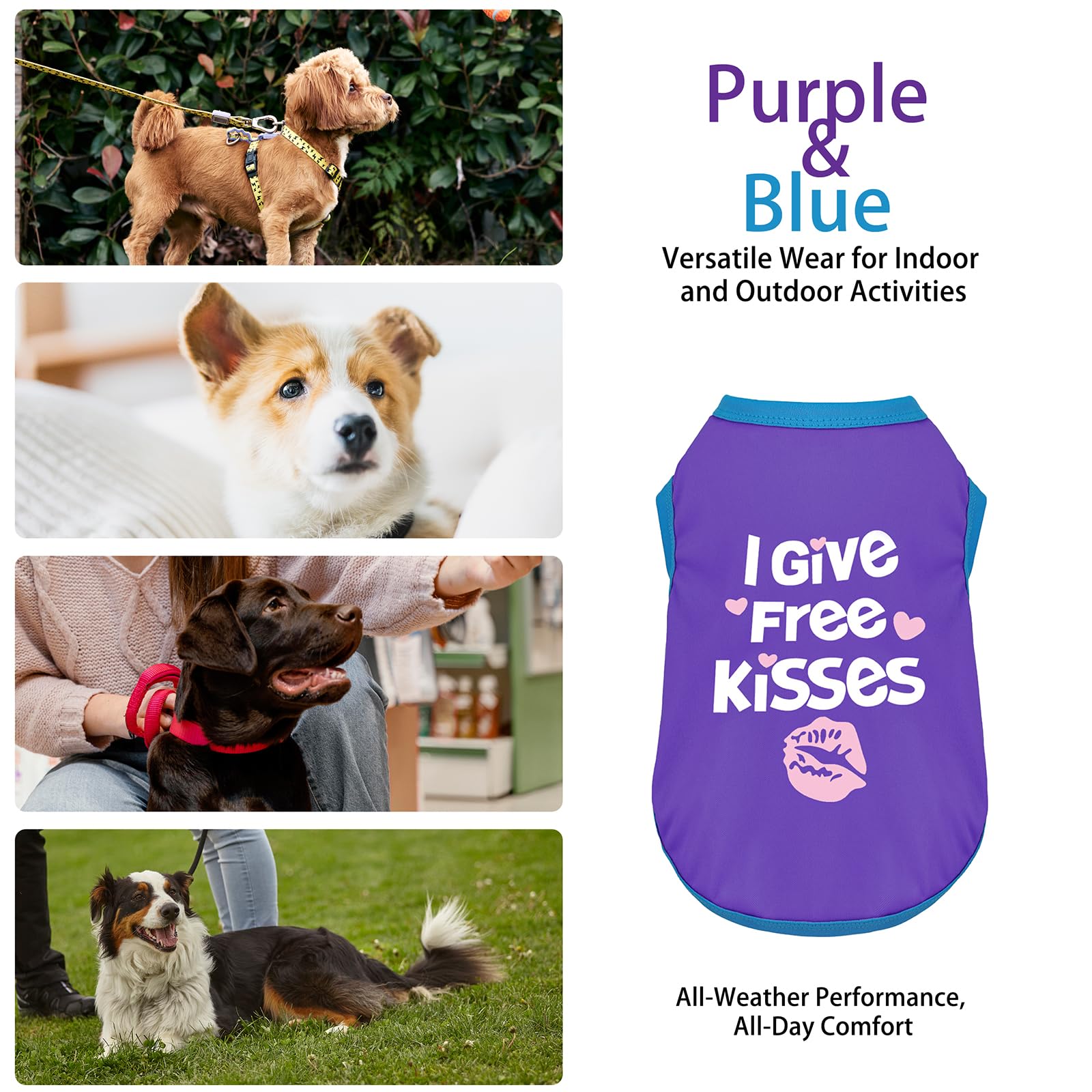 ZIAGAOP small-medium fit dog tank top, all-occasion wear inspiration