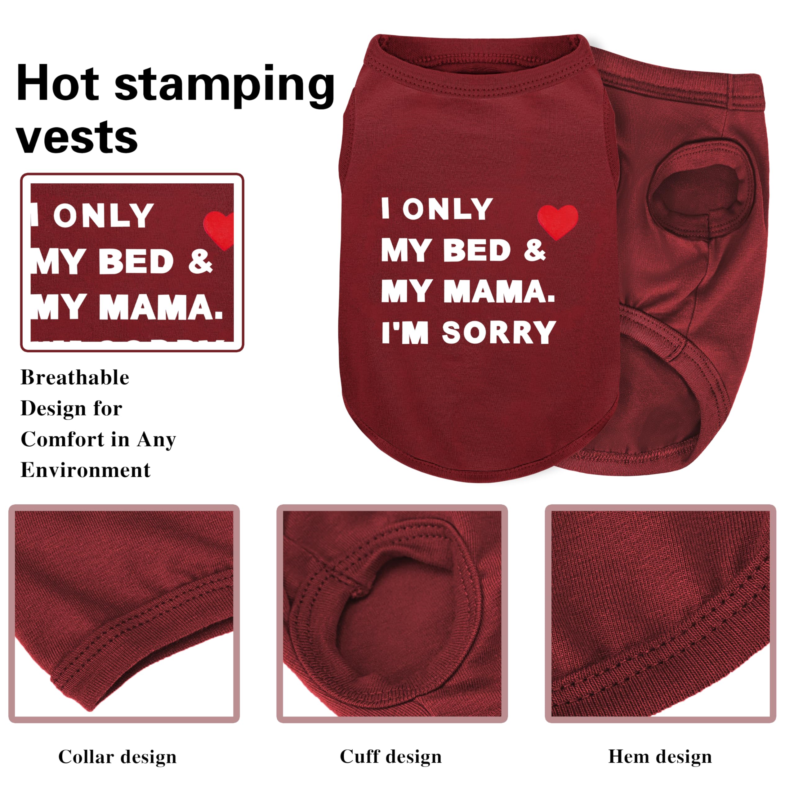 ZIAGAOP three-colors dog shirt provides versatile style options.