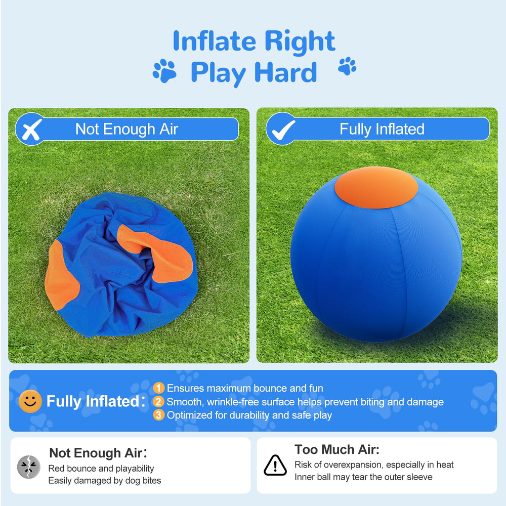 ZIDA herding ball 18inch dual-layer TPU nylon construction resists chewing.