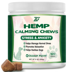 ziehooGe Calming Chews bag — natural ingredients support dog relaxation during stress.