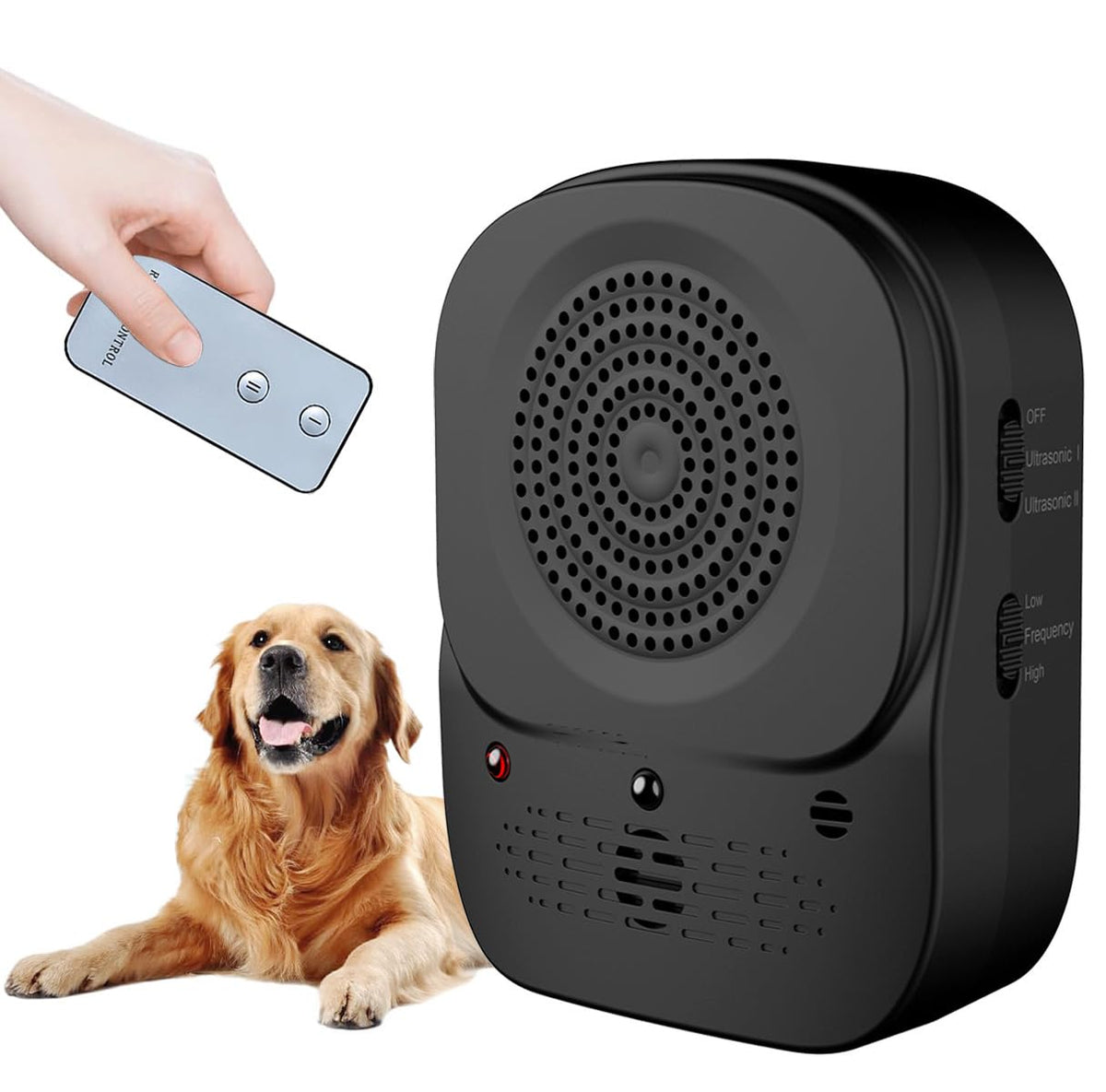 Zigzagmars anti-barking device front view helps create a calmer home.
