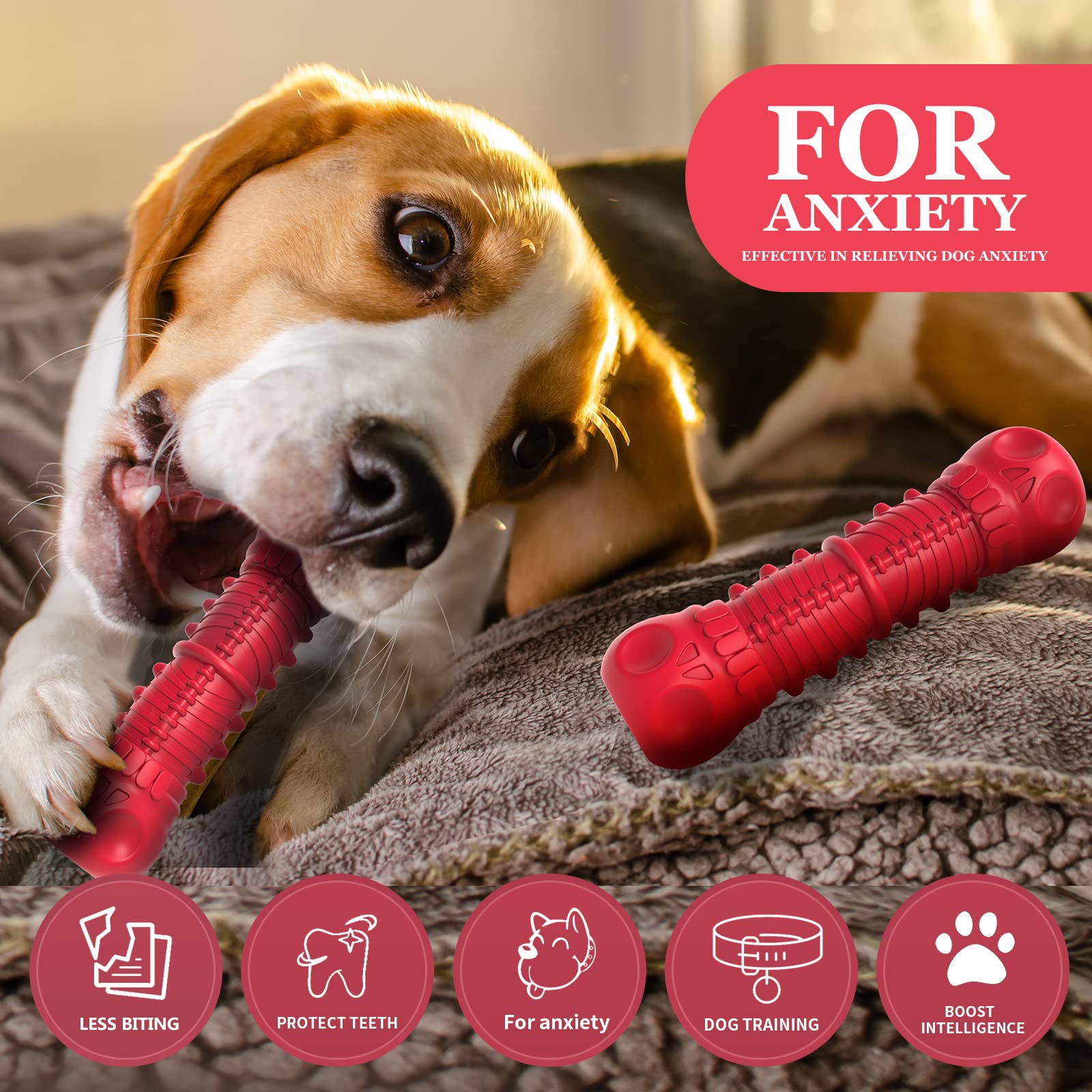 ZIKATON aggressive-chewer toy with textured rubber—enhanced grip for vigorous bites.