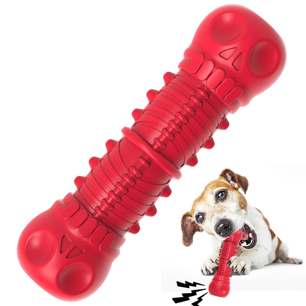 ZIKATON dog squeaky toy in natural rubber—durable for tough chewers during fetch.
