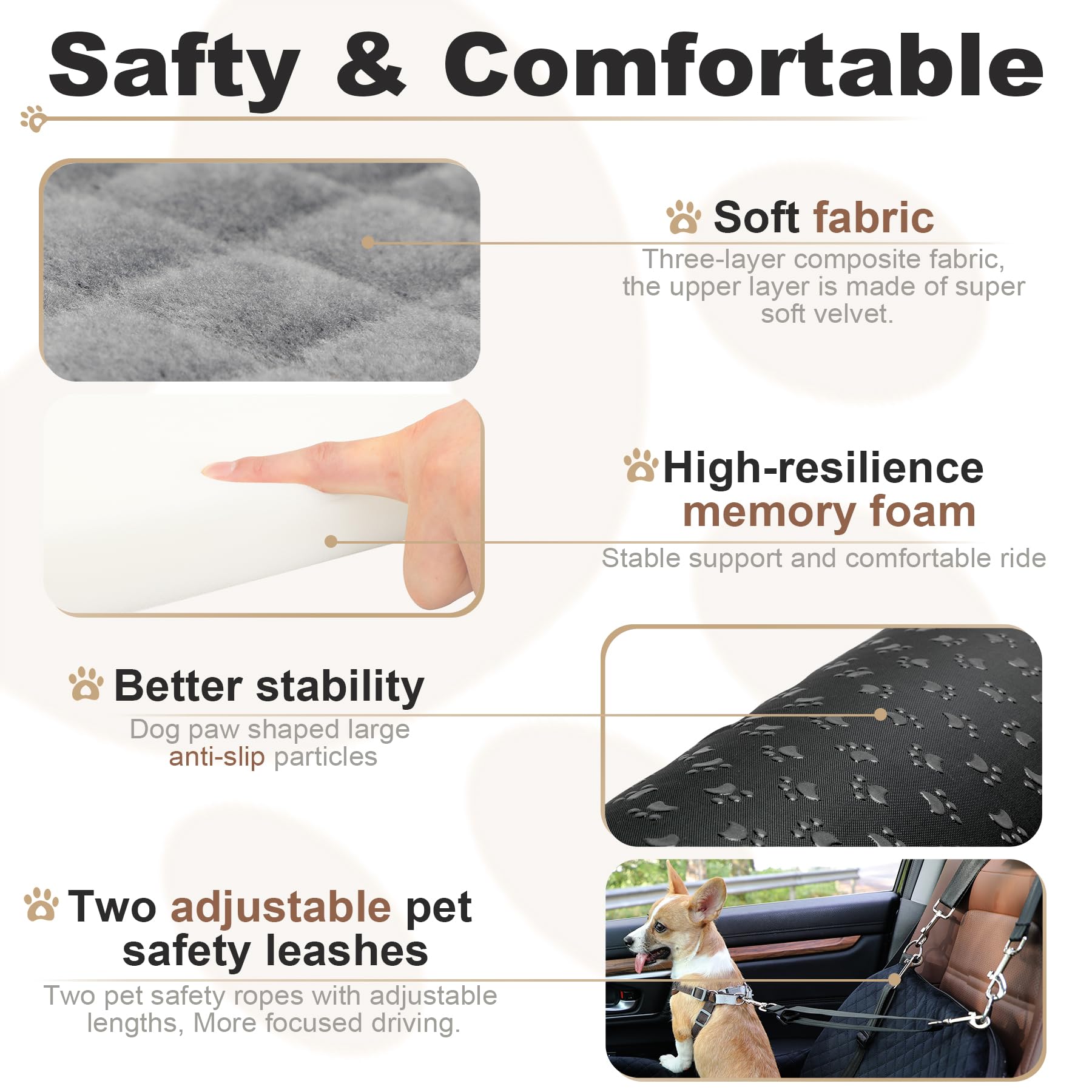 Zilemoon velvet fabric offers soft, breathable comfort for pets on longer trips.