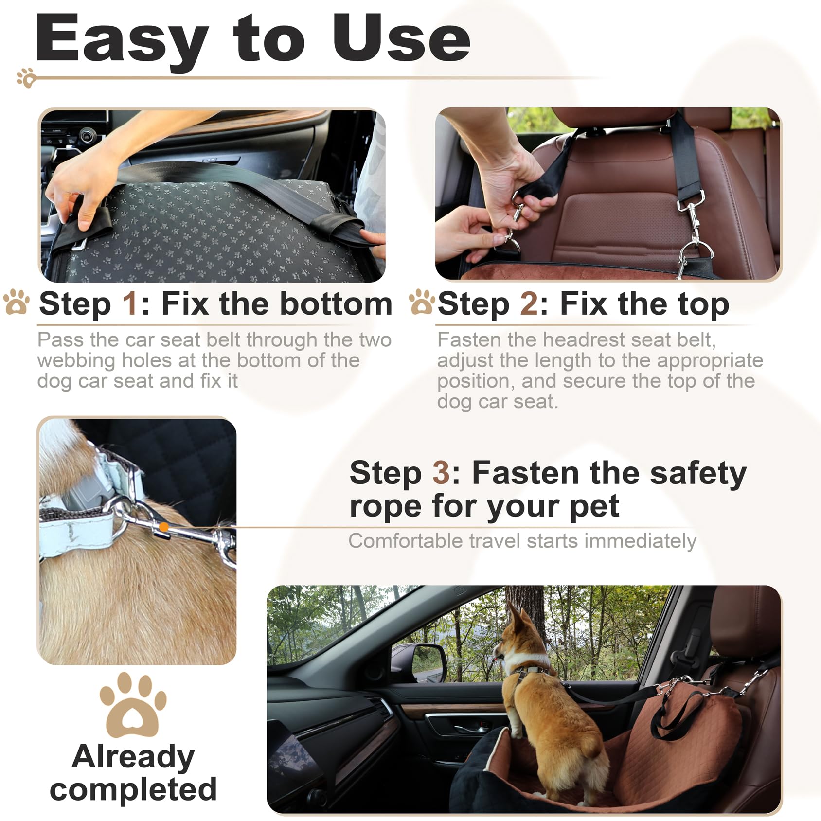 Zilemoon non-slip bottom—stays in place on fabric seats for steady rides.