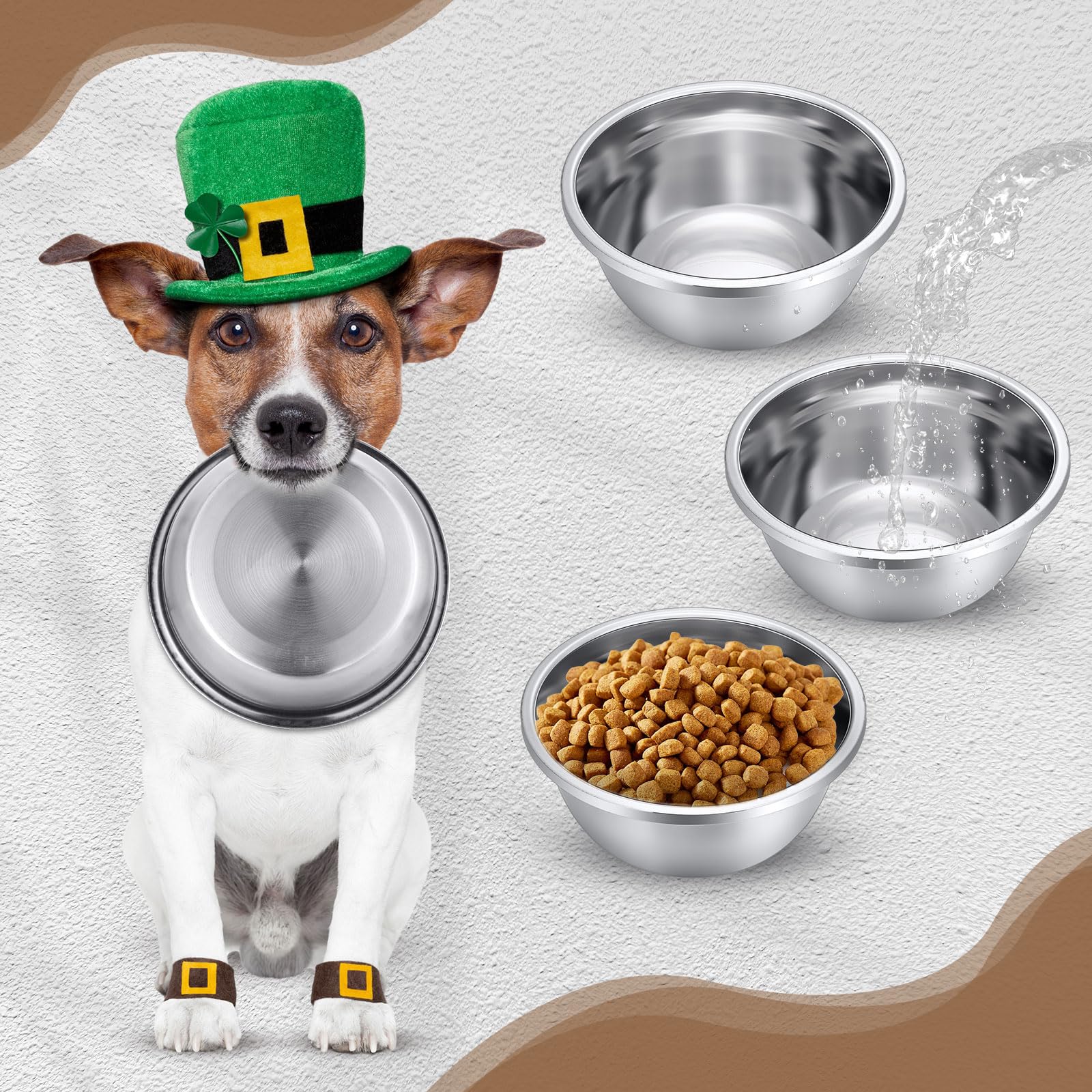 Ziliny sturdy stainless bowls designed for durability indoors and outdoors with rust resistance.