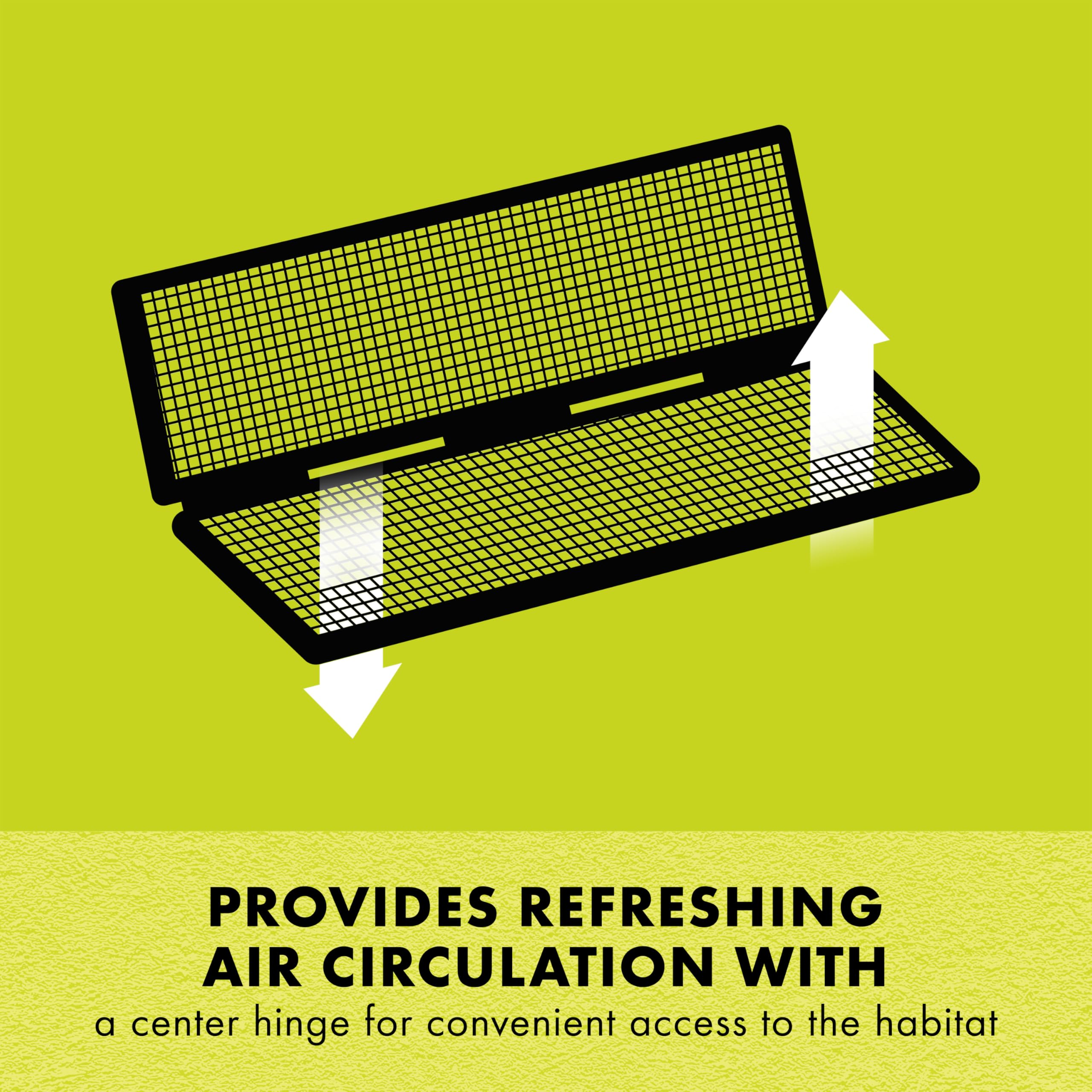 Zilla black wire mesh screen highlights durable screening against claws.
