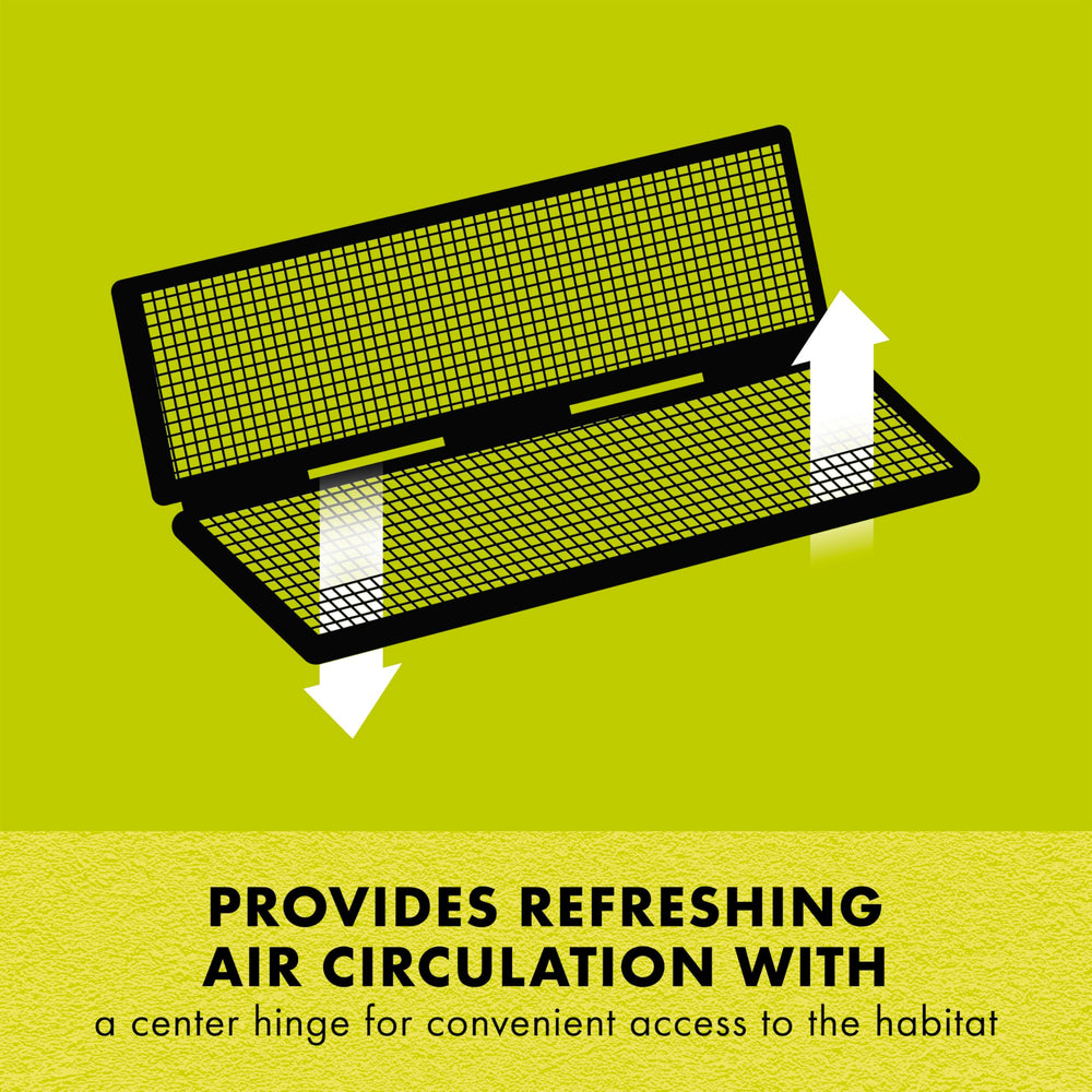Zilla black wire mesh screen highlights durable screening against claws.
