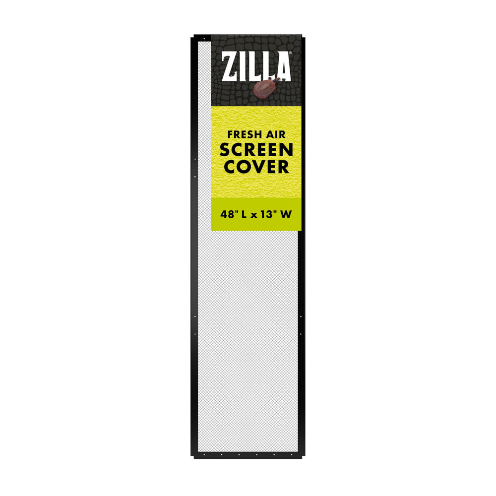 Zilla Fresh Air Screen Cover black-mesh promotes airflow while keeping terrarium secure.