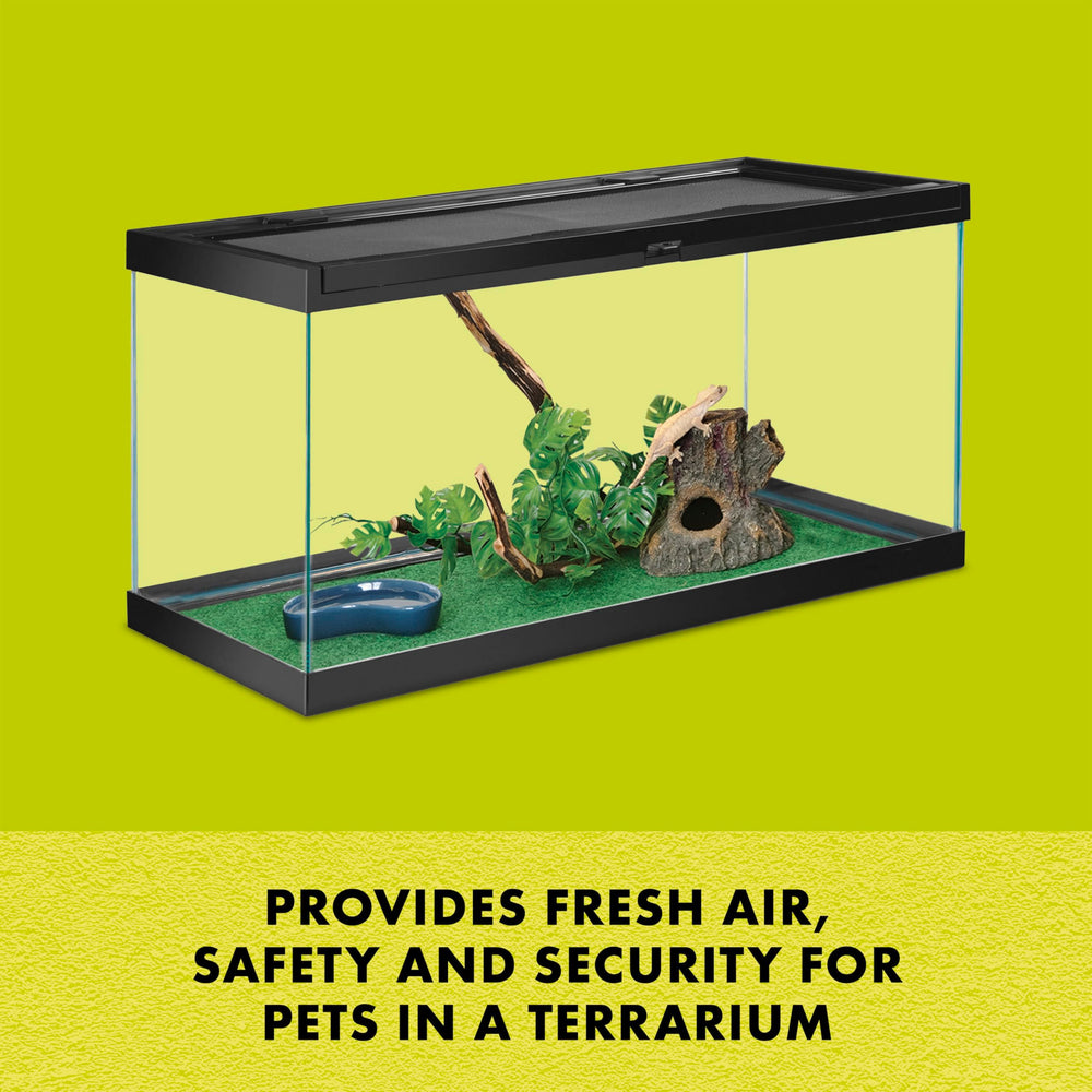 Zilla Fresh Air Screen Cover steel mesh close-up shows claw-resistance and heat tolerance.