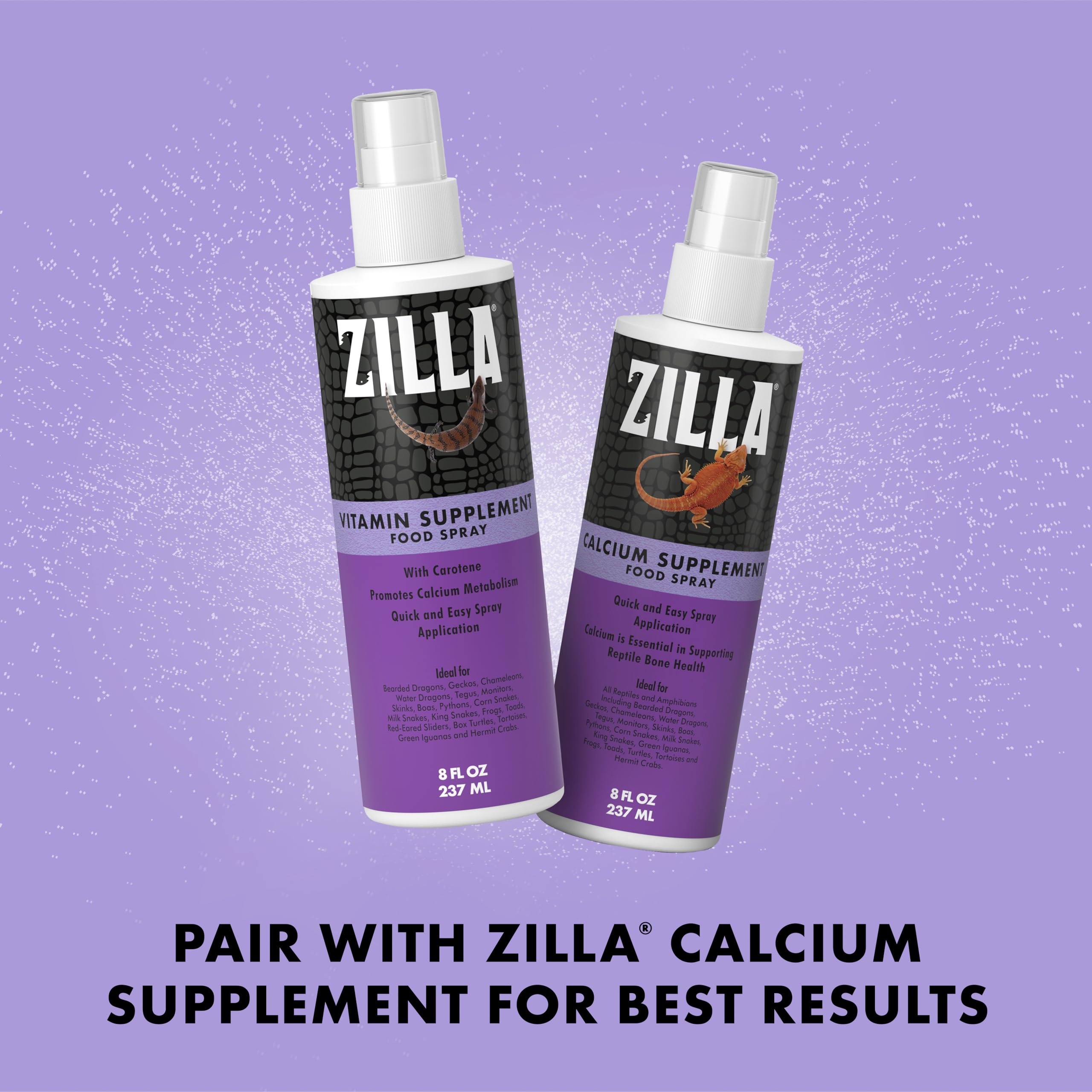 Zilla gecko nutrition support via spray-on vitamins.