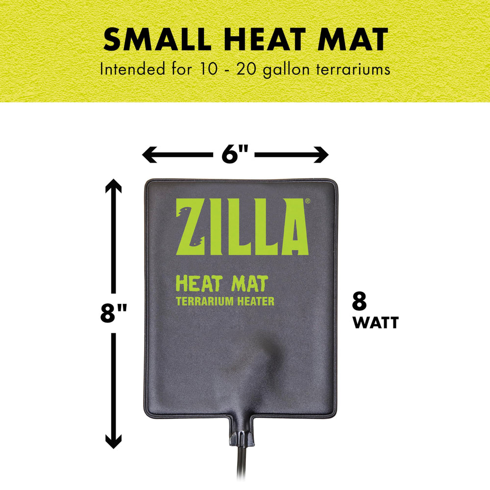 Zilla Heat Mat provides uniform heat with no hotspots for reptile comfort.