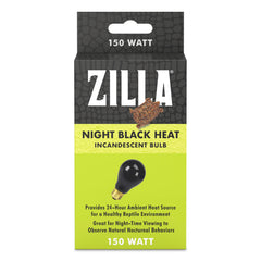 Zilla incandescent night-black bulb illuminates the terrarium for nocturnal conditions.