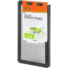 Zilla metal terrarium screen cover 12x6 front view enhances security with durable metal construction.