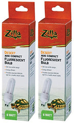 Zilla mini desert fluorescent bulb 6W for UVB and safe reptile basking
