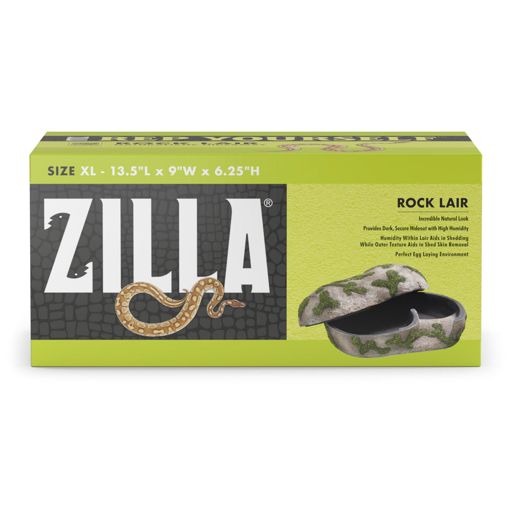 Zilla Pet Terrarium Rock Lair egg-laying area shows calm nesting space with appropriate humidity