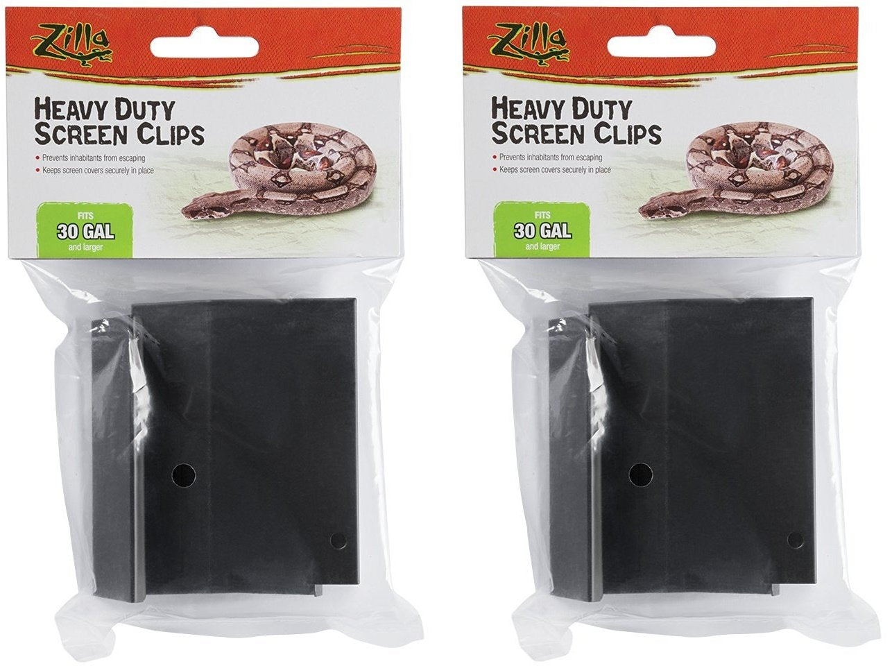 Zilla heavy-duty screen clip securing terrarium cover on large enclosures for reliable enclosure safety