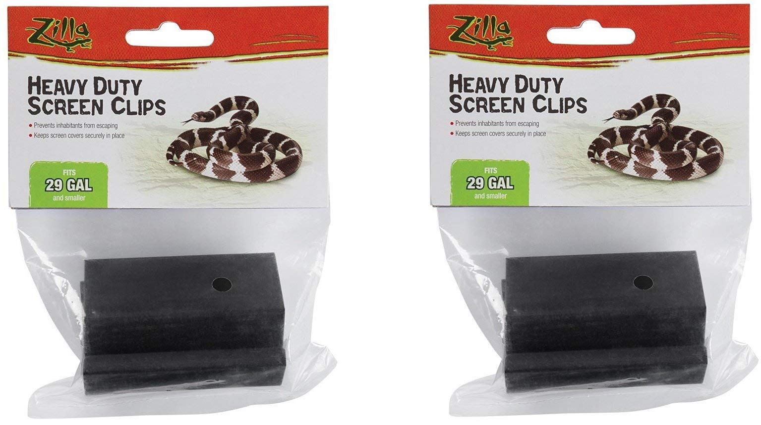 Zilla reptile terrarium covers heavy-duty screen clips with two clips for secure small enclosures.