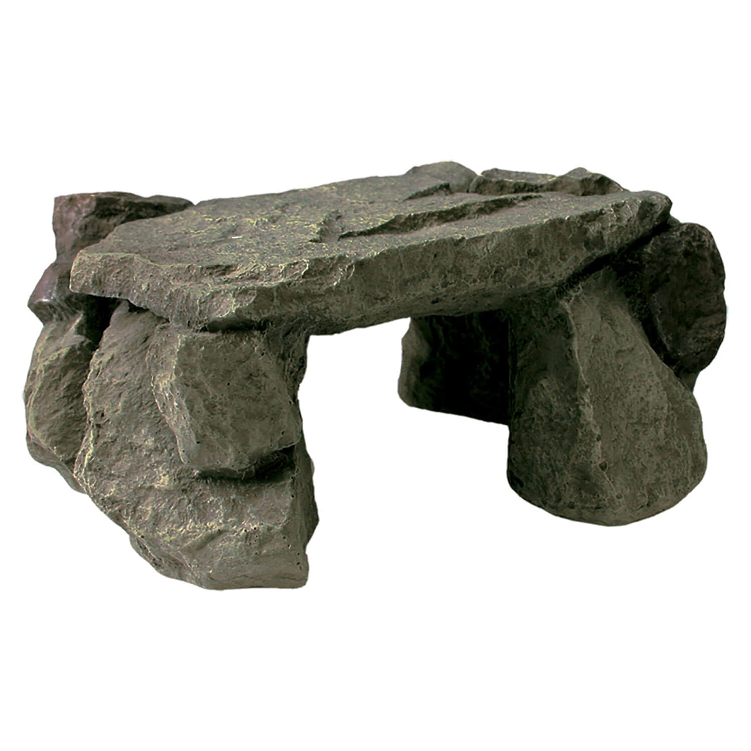 Zilla shale rock den basking surface helps reptiles warm up comfortably.