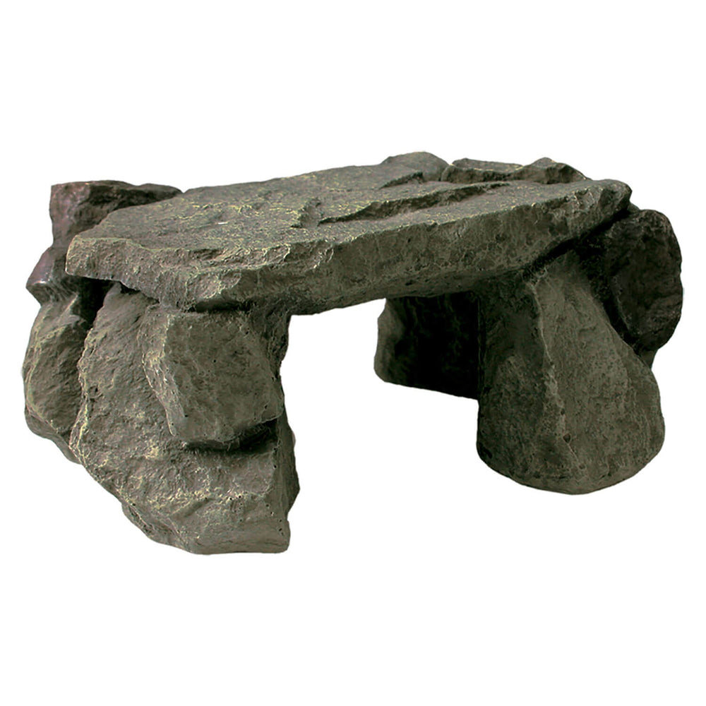 Zilla shale rock den basking surface helps reptiles warm up comfortably.